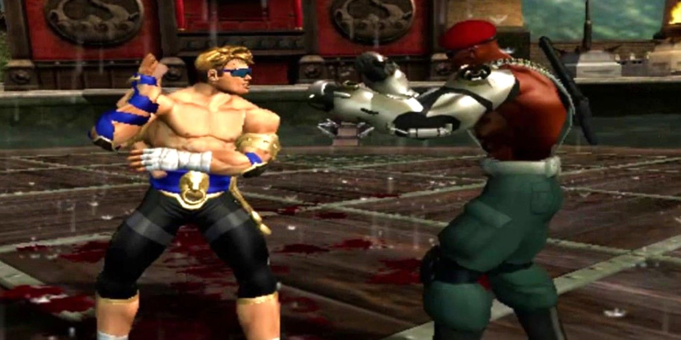 Johnny Cage Battling Jax In Deadly Alliance