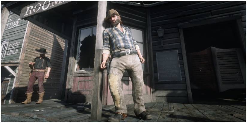 Bill watching Arthur's fight in Valentine