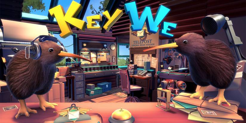 KeyWe video game kiwis in post office.