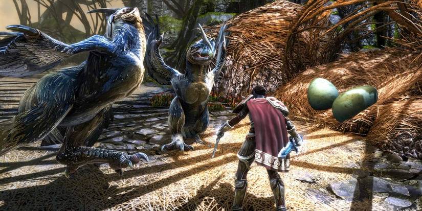 The Fateless One surrounded by giant birds.