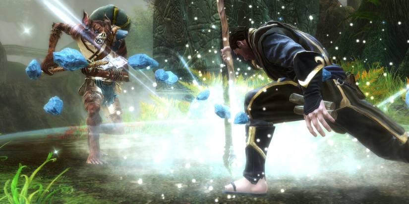 The Fateless One fighting an enemy.