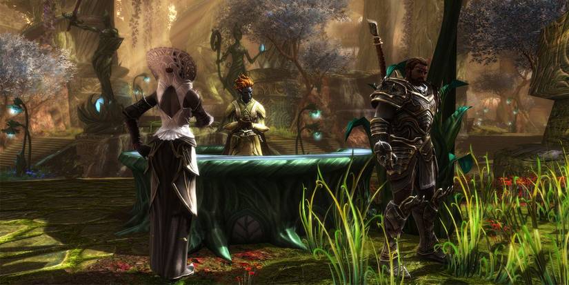 The Fateless One surrounded by other NPCs.