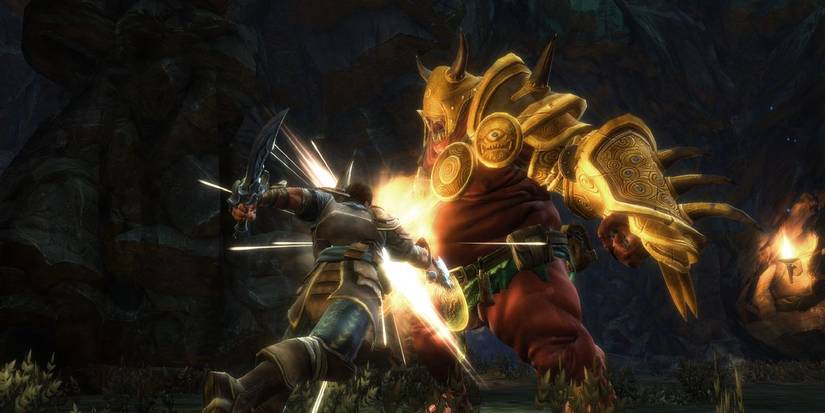 The Fateless One slashing away an enemy.