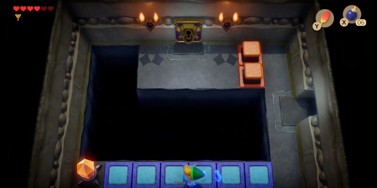 The block switch room in the Color Dungeon in Link's Awakening 2019