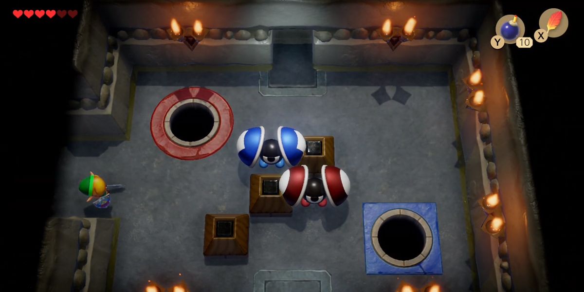 Duel Orb Monster room in the Color Dungeon in Link's Awakening 2019