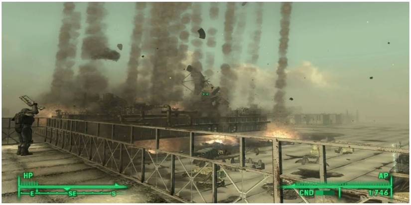 The Adams AFB Crawler being destroyed