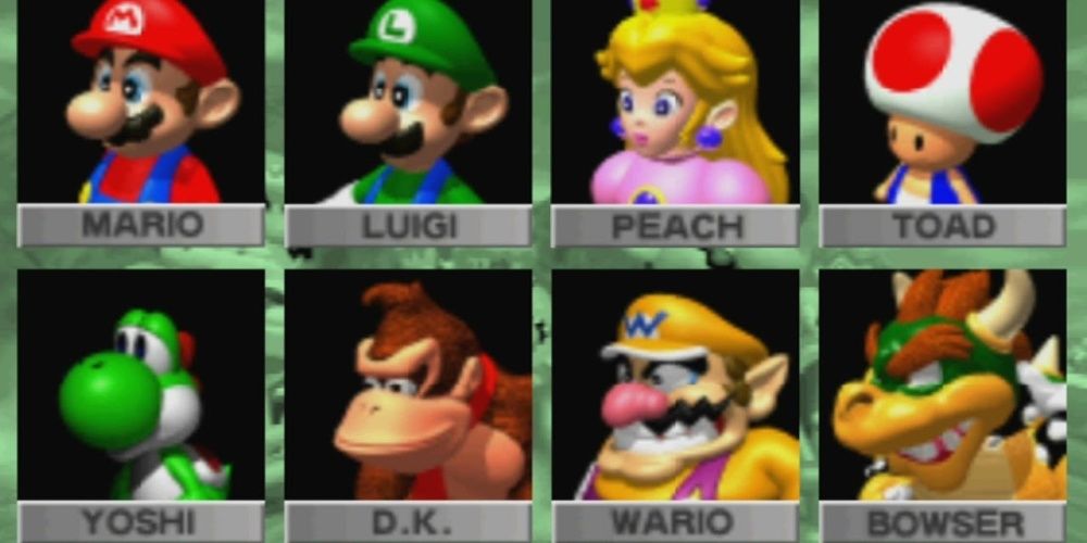Mario Cart 64 Character Selection Screen