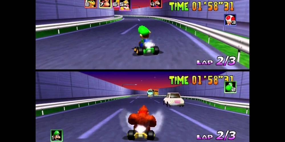 Mario Kart 64 Luigi Donkey Kong AI Drivers