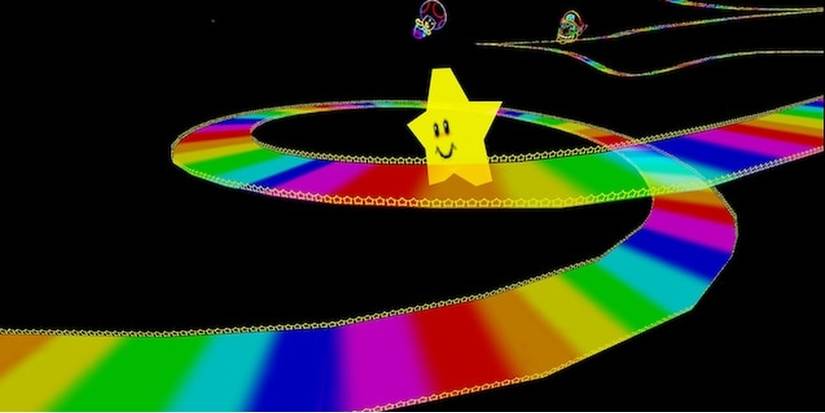 Mario Kart 64 Rainbow Road Spectator View