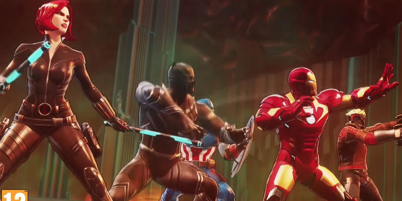 Marvel Ultimate Alliance 3 Heroes in battle stance