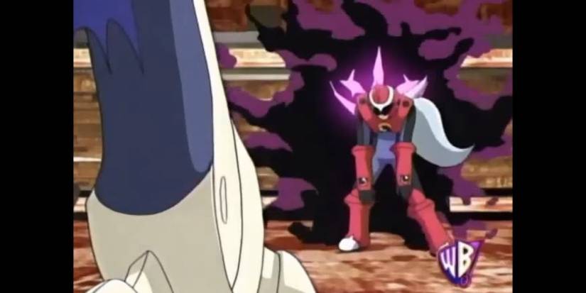 Rockman accesses a Dark Chip's power