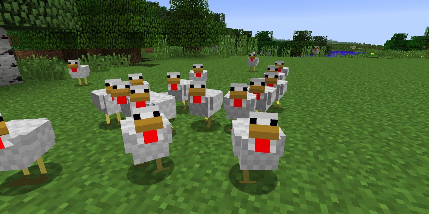 minecraft chickens menacing