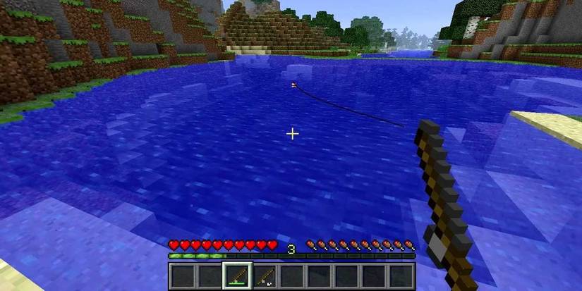 minecraft water fishing rod