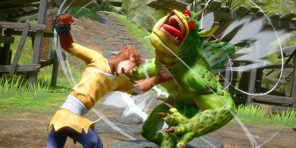 Monkey-King-Hero-Is-Back-Punching-A-Reptile