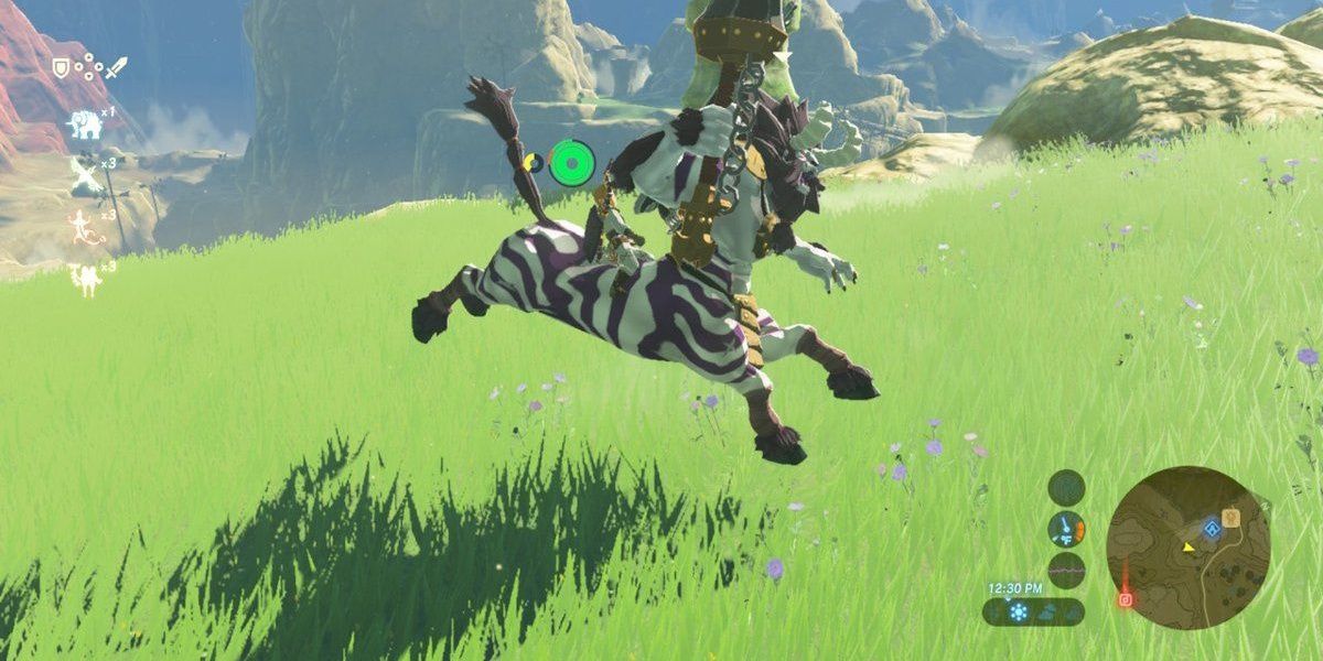 Link mounting a Lynel in Breath of the Wild