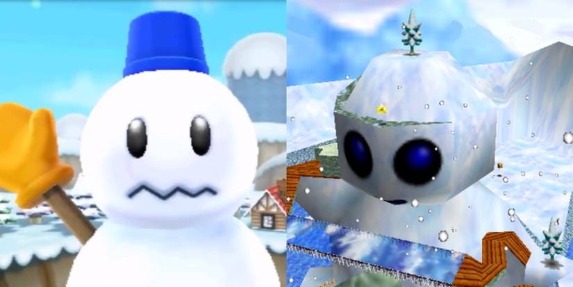 Mr. Blizzard and Giant Snowman from Mario 64[p;;p