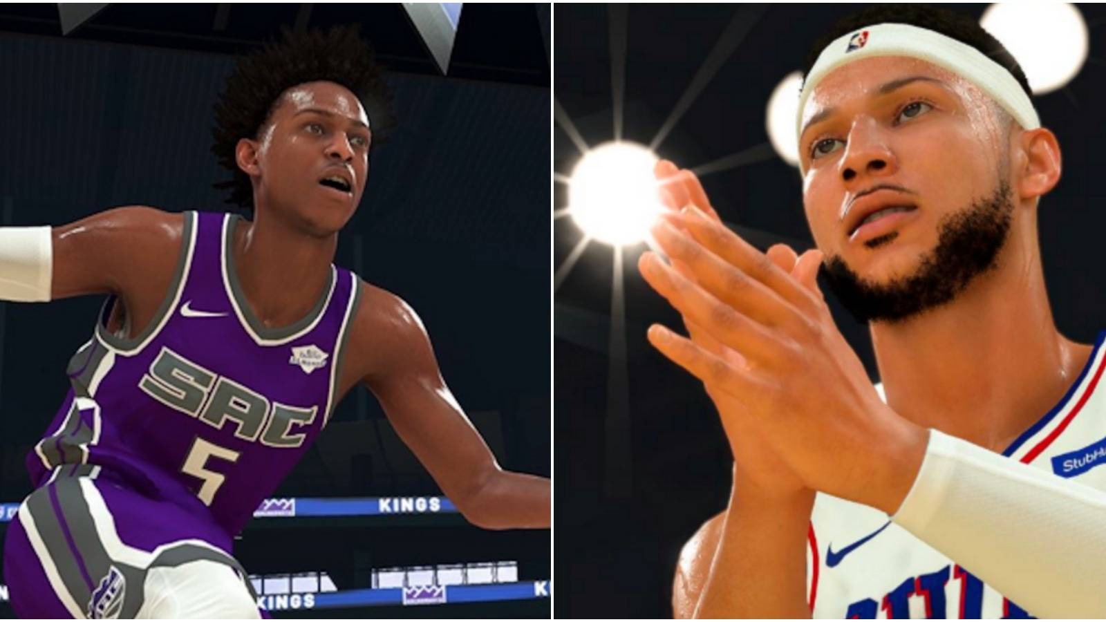 De'Aaron Fox Ben Simmons NBA 2K