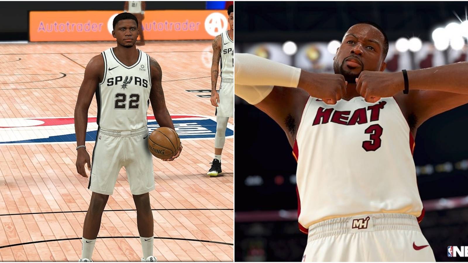 NBA2K21 Dwayne Wade And Rudy Gay Jumpshot Collage