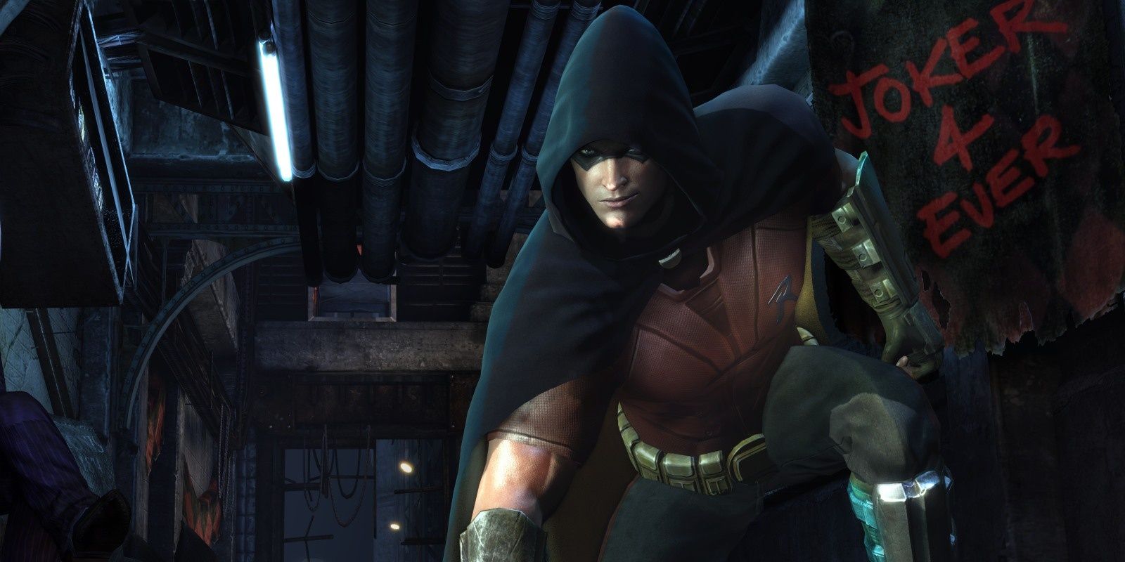 Robin as the main protagonist in the Harley Quinn's Revenge DLC for Arkham City