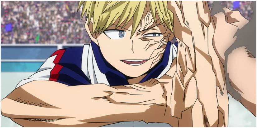 Neito Monoma using Kirishima's Quirk, My Hero Academia