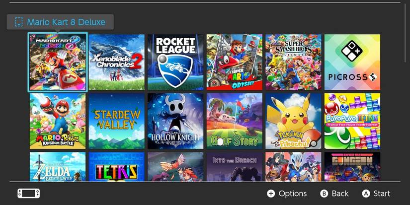 Nintendo Switch Online Menu Screen Game Library