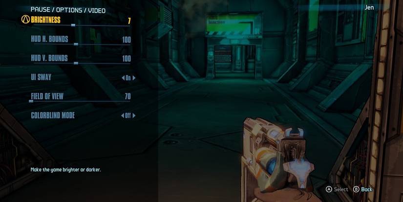 Nintendo Switch settings panel for visual graphics