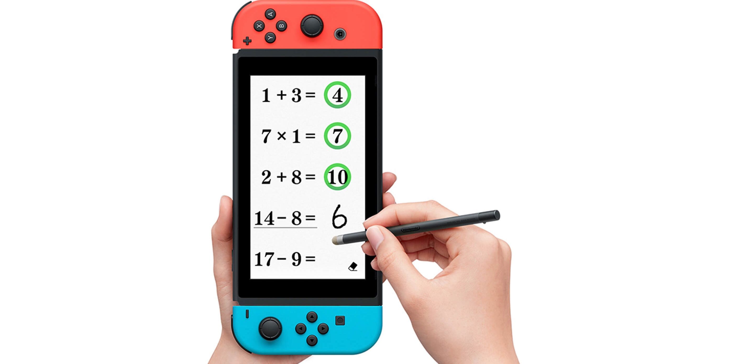 Nintendo Switch Touch Controls Stylus Brain Age Math