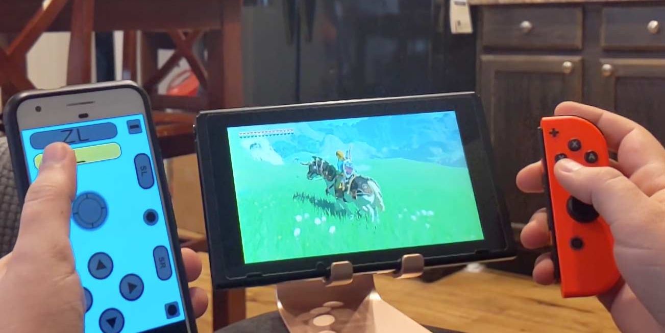 Nintendo Switch Using Phone As Joy-Con Controller Zelda