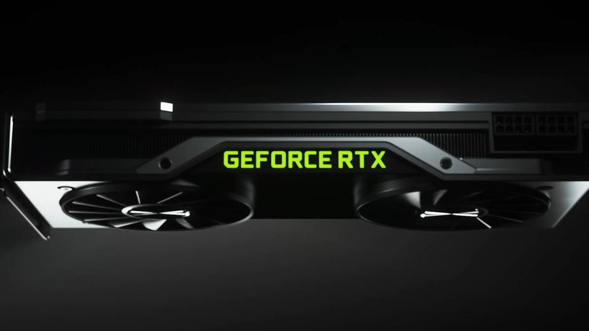 The Nvidia GeForce RTX Graphics Card has two large fans.