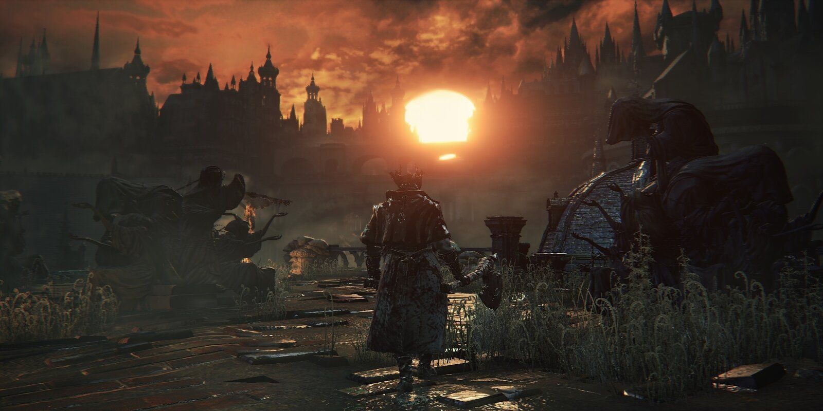 The hunter at Old Yharnam.