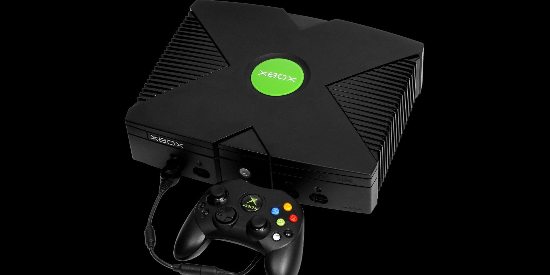 Image Of The Original Xbox And Controller From Microsoft.