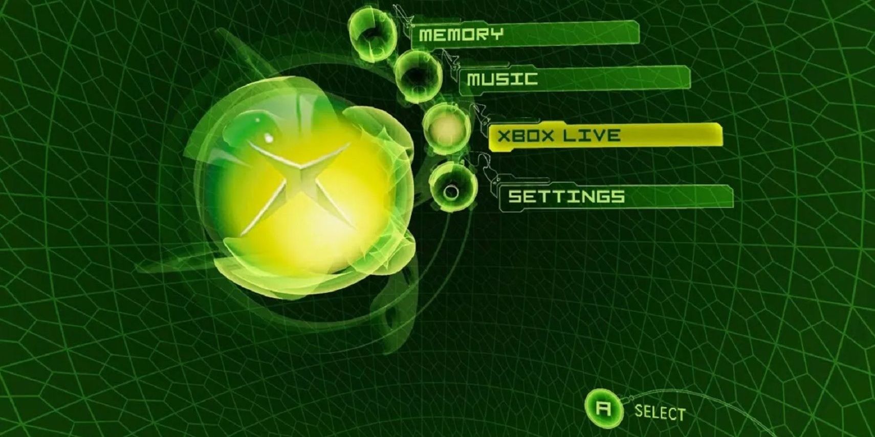 Original Xbox Main Menu Dashboard.