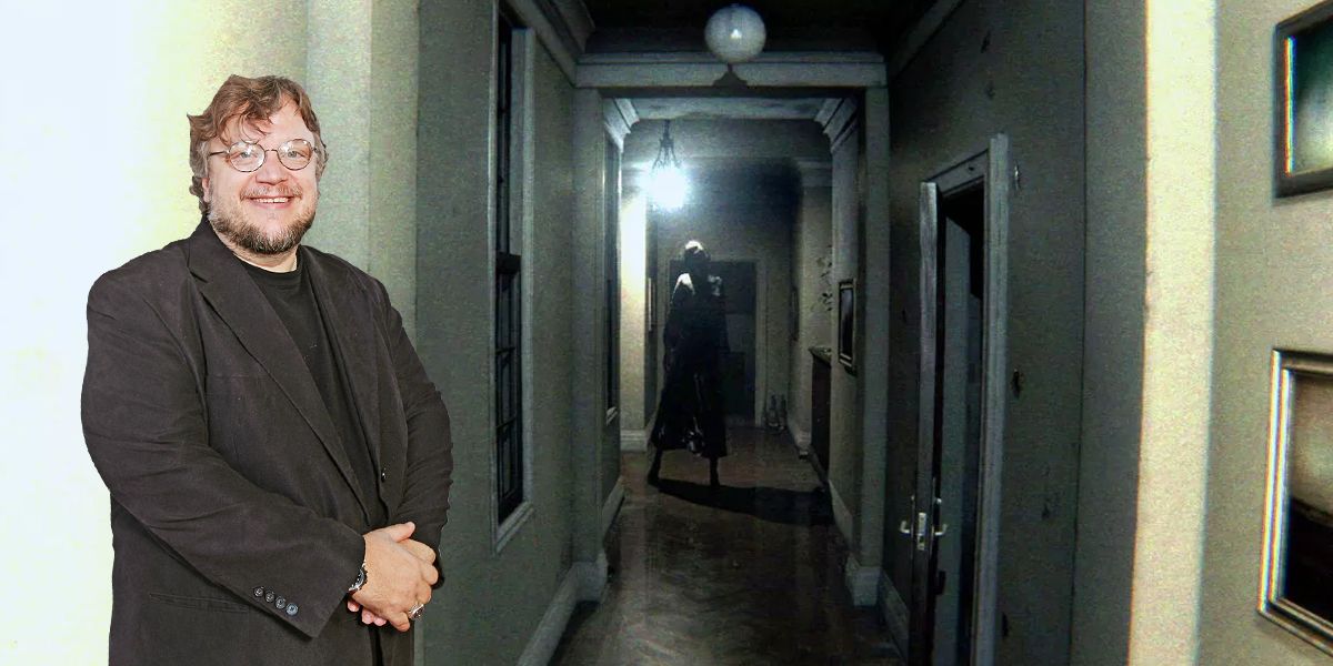 P.T. hallway with Guillermo del Toro