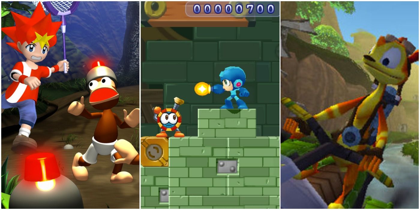 Sony PSP Ape Escape On The Loose Mega Man Powered Up Daxter Trio Header