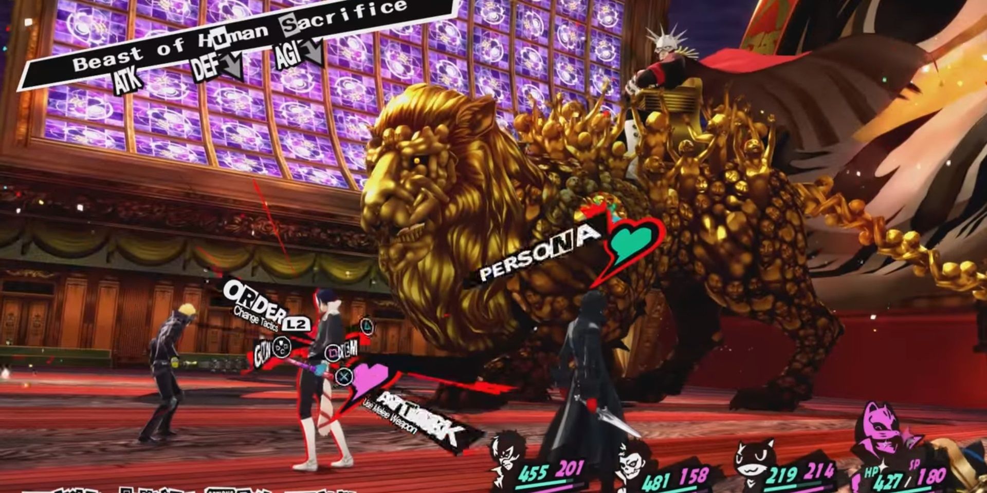 Battle against Shido in Persona 5