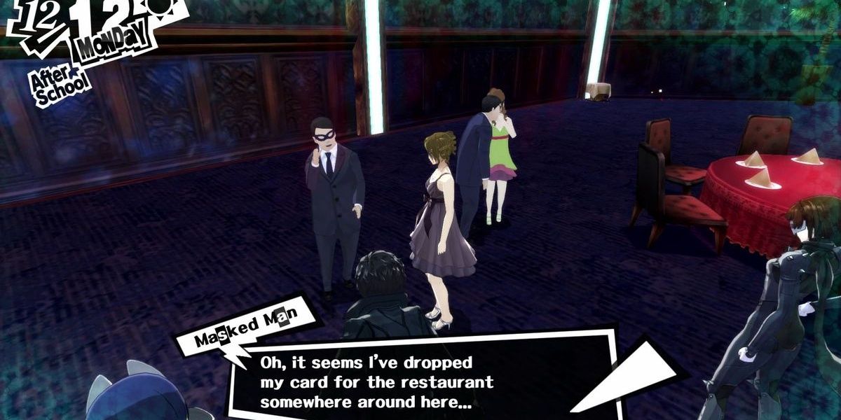 An NPC conversation at Shido's Palace in Persona 5