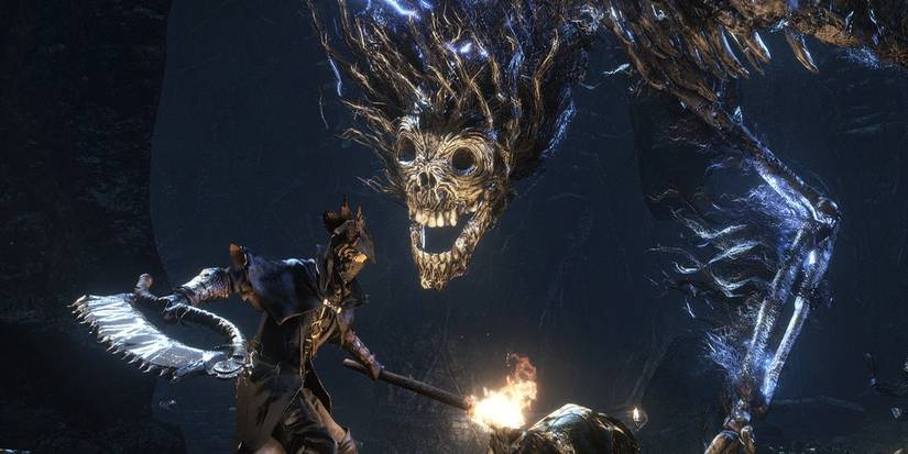 Bloodborne Character Attacks Creepy Face