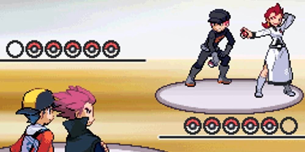 Pokemon HGSS double battle with Lance against Executive Ariana