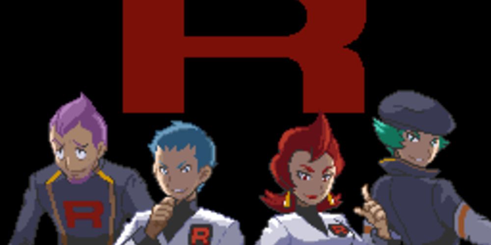Руководители Pokemon Team Rocket Протон, Буревестник, Арчер и Ариана в HGSS