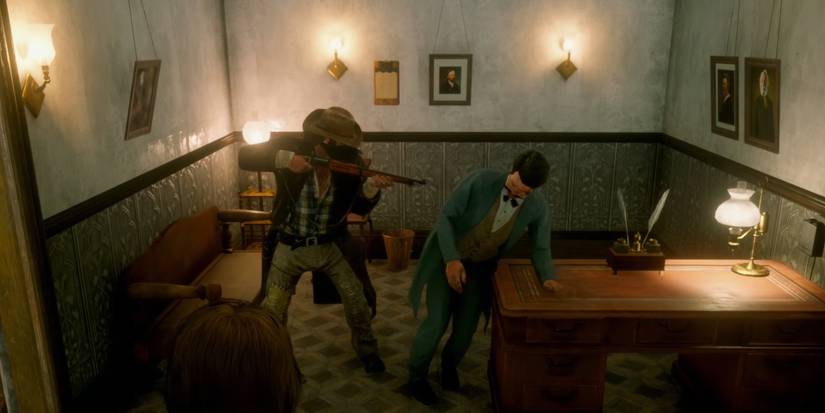 Red Dead Redemption 2 Bill Williamson Threatening Bank Teller