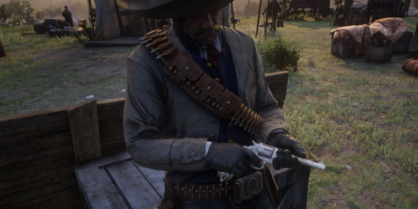 Examining gun in Red Dead Redemption 2