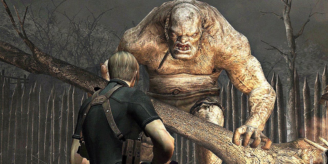 Resident Evil 4 Leon Fights El Gigante Battle