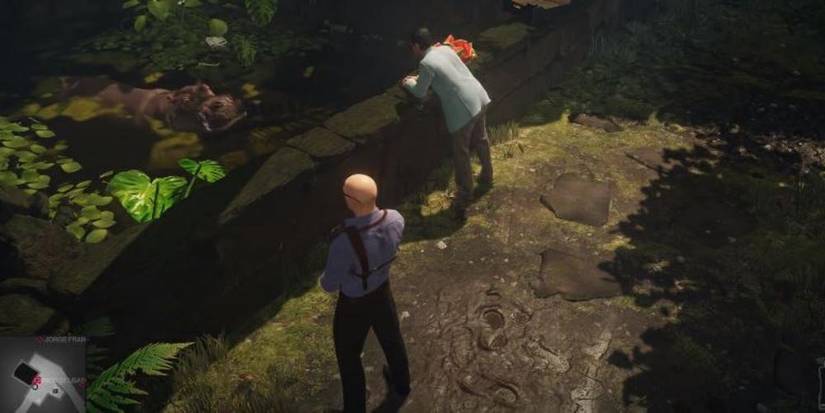 Rico Delgado looks at a Rhino