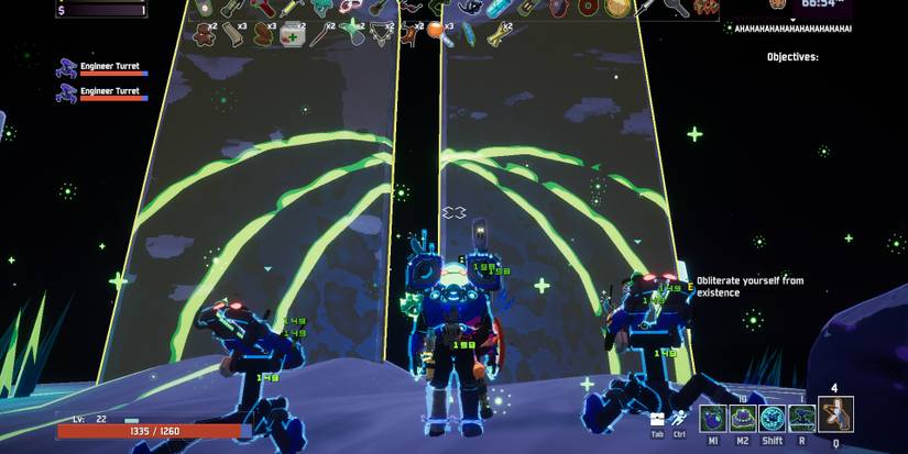 Risk of Rain 2 Engineer With Two Turrets Up