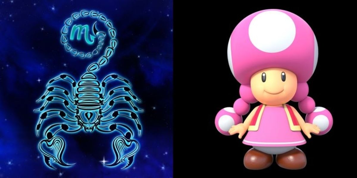 Zodiac Scorpio Mario Pink Toad