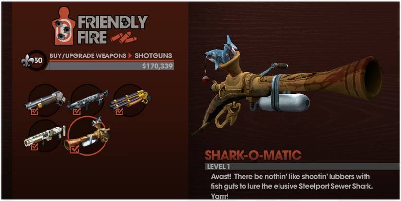 Shark-o-Matic in the gun shop in Saints Row 3
