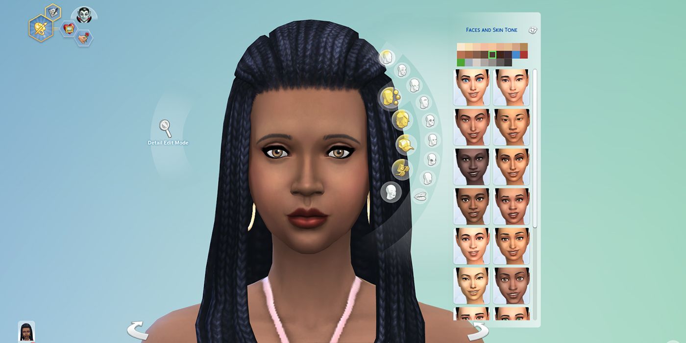 The Sims 4 current skin tone customization