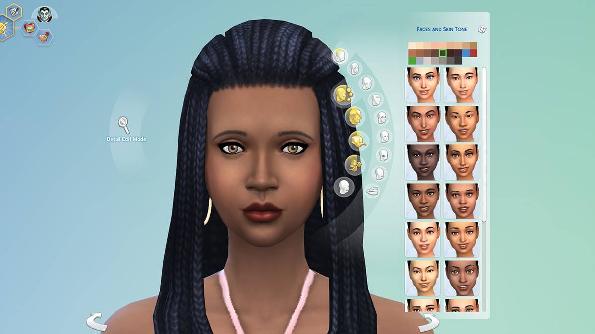 The Sims 4 current skin tone customization