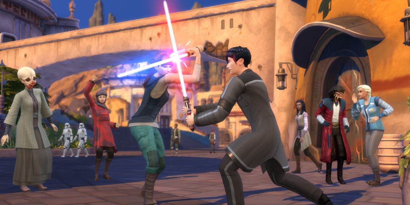 Sims 4 Batuu Lightsaber Fight