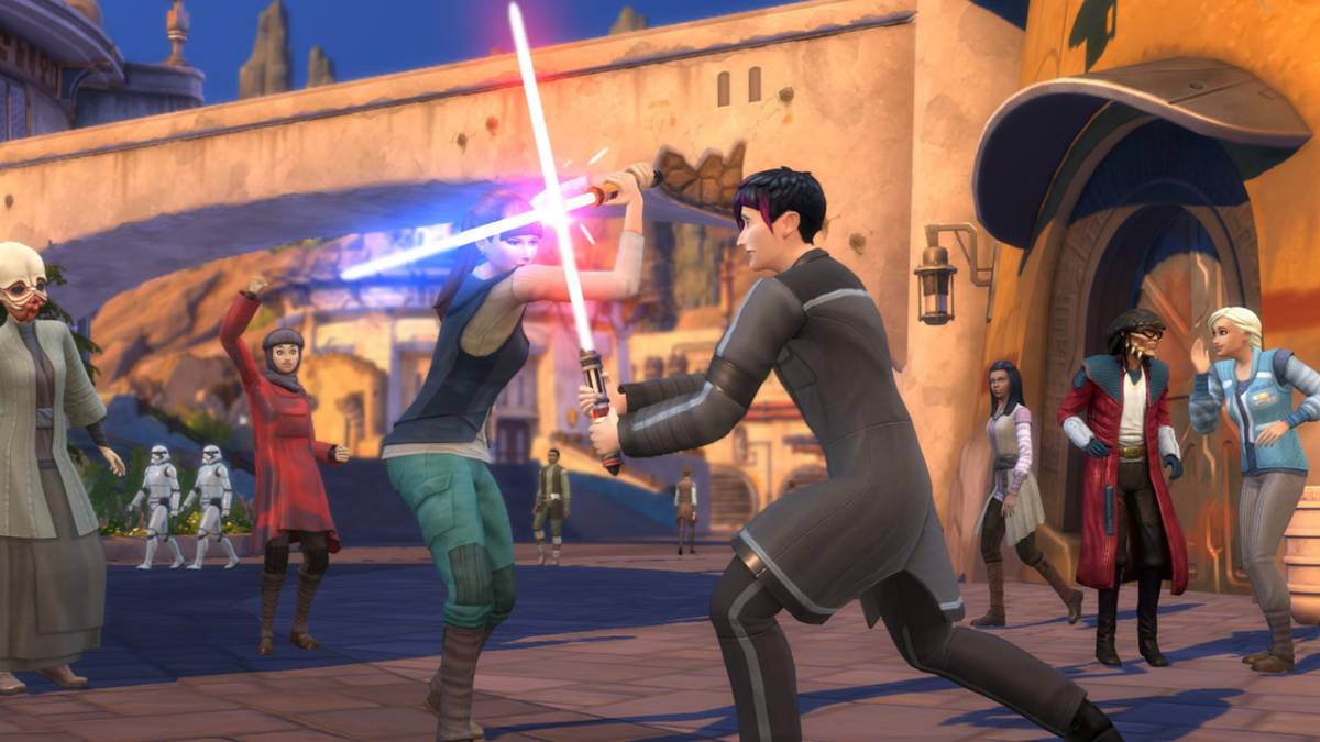 Sims 4 Batuu Lightsaber Fight